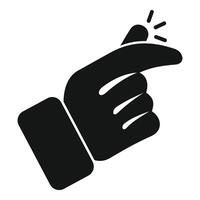 Hand snapping fingers creating spark icon vector