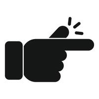 Hand pointing with index finger and emphasizing a specific point vector