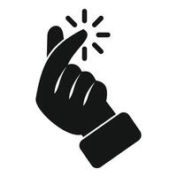 Hand snapping fingers creating sparkles simple icon vector