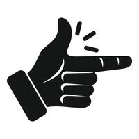 Hand snapping fingers making a click sound effect vector