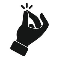 Hand snapping fingers making click sound simple icon vector