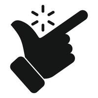 Hand pointing with loading icon showing progress or delay vector