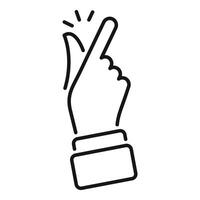 Hand snapping fingers, easy concept, minimalist icon design vector