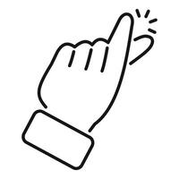 Hand snapping fingers together creating spark icon vector