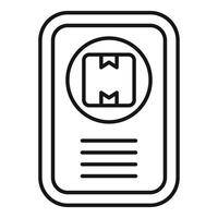 Parcel tracking app showing shipping information on smartphone screen vector