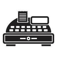 Cash register printing receipt, point of sale system for efficient transactions vector