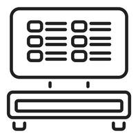 Computer processing data showing analytics and statistics vector