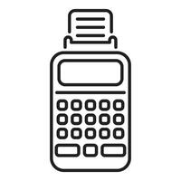 Pos terminal printing a receipt, confirming a purchase or payment vector