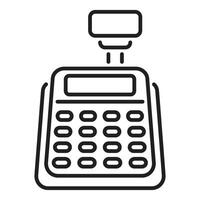 Contactless payment terminal processing transaction with nfc technology vector