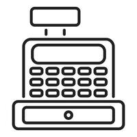 Cash register processing payment with contactless technology vector