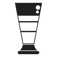 Glass showing layered cocktail with foam and bubbles icon vector