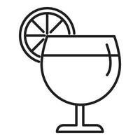 Refreshing cocktail with citrus slice, perfect for summer vector