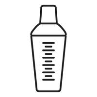Cocktail shaker with measuring lines for bartending vector