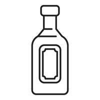 Bottle packaging with blank label, featuring a minimalist design for various products vector