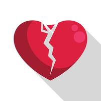 Broken heart showing deep sadness and sorrow vector