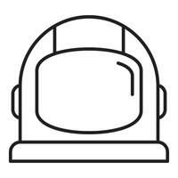 Astronaut helmet protecting from space vacuum, exploring universe vector