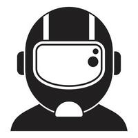 Astronaut wearing spacesuit and helmet exploring space vector