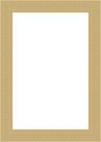 golden square Egyptian ornament. Rectangle, frame vector