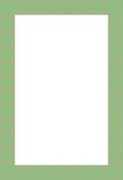 square European gold with green ornament. Rectangular pattern, circle, ring of the Middle Ages vector