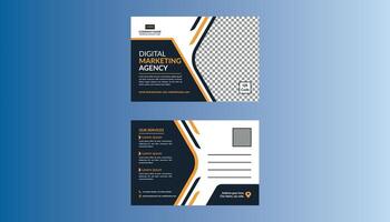 Modern Post Card Design. Innovative Layout Display for Promotional Campaign. vector