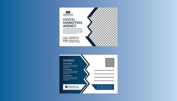 Modern Post Card Design. Classic Template Display for Promotional Campaign. vector