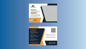 Modern Post Card Design. Innovative Template Display for Promotional Campaign. vector
