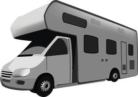 An rv is shown on a white background vector