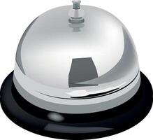 A silver bell on a white background vector