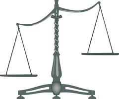 A scale of justice with two scales on it vector