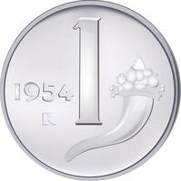 A coin with the number one on it vector