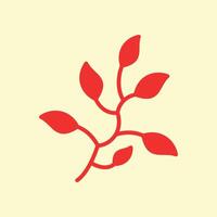 Branch Leaves trendy art beautiful abstract illustration colorful useful design vector