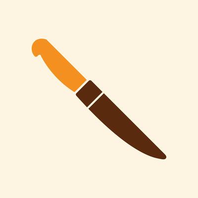 Knife trendy creative attractive abstract illustration colorful useful design