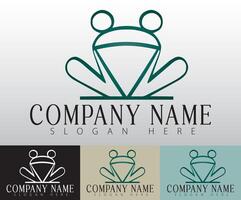 A frog logo that reflect its transformative essence and making it a beacon of progress. vector