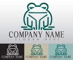 The elegance of a simplified frog logo captures adaptability, making it suitable for forward-thinking businesses. vector