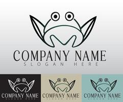 A straightforward frog symbol communicates fluidity and resonating with companies that embrace change. vector