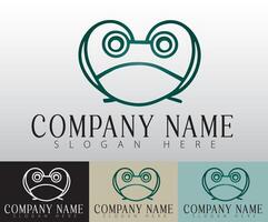 A minimalist frog motif reflects transformation, aligning well with brands that embrace change. vector
