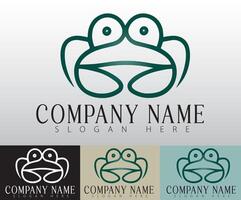 A modern and refined frog emblem reflects flexibility and serving as a strong identity for change-makers. vector