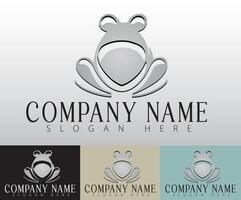 A stylish and simple frog logo is a powerful symbol of adaptability for modern businesses. vector
