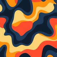 Retro abstract background with a psychedelic groovy design vector
