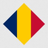 Chad flag, official colors. illustration. vector