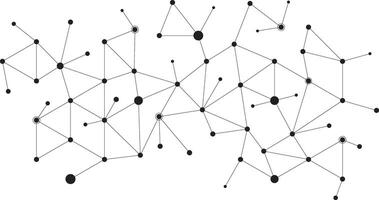 network data lines connection with dots background vector