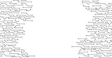 modern electronic lines connecting to others background template vector