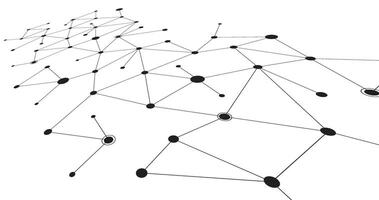 3d data paths connecting together lines hexagon background vector