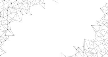 data modern futuristic lines with dots in corners background template vector