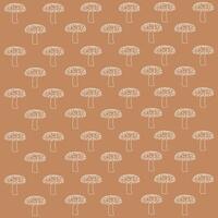 mushroom background with brown color vector