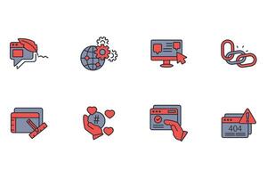 Website icon set..Editable stroke.linear style sign for use web vector