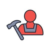 Craftsman icon. .Editable stroke.linear style sign for use web design. vector