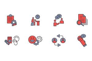 Soft skills icon set..Editable stroke.linear vector