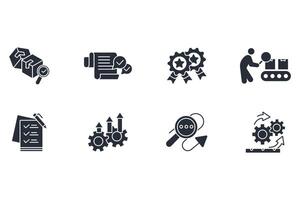 Quality control icon set..Editable stroke.linear vector