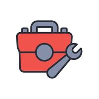 Toolbox icon. .Editable stroke.linear style sign for use web design vector